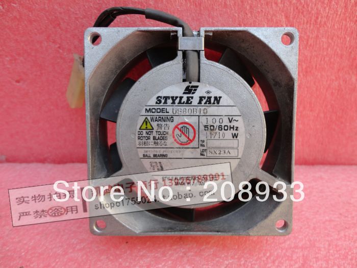 STYLE FAN US80B10 100V 8025 8CM all-metal high temperature cabinet cooling fan