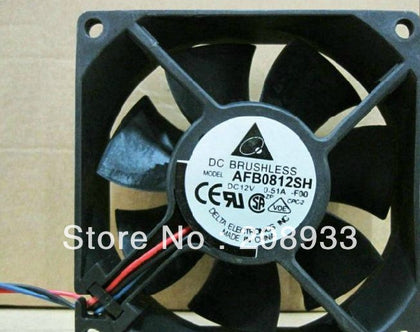 Taiwan up to DELTA 8025 12V 0.51A 8cm high winds dual ball bearing AFB0812SH cooling fan-inewdeals.com