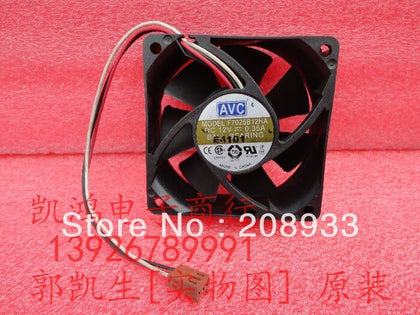 AVC F7025B12HA 7CM 7025 12V 0.35A three-wire dual ball bearing cooling fan-inewdeals.com