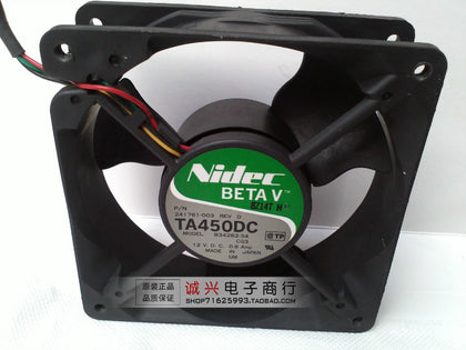 nidec b34262-34 12cm computer case fan 12038 12v 0.8a dual ball-inewdeals.com