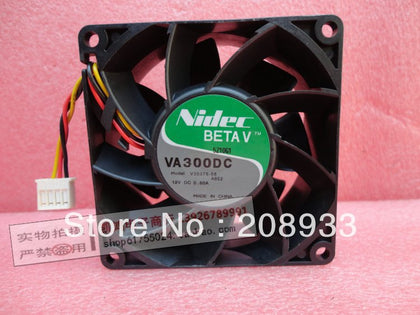 Nidec 8CM 8038 12V 0.60A V35375-58 VA300DC wind capacity double ball bearing fan cooling fan-inewdeals.com