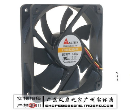 Ys 12025 12cm 48v 0.17a dual ball server fan fd481225hb-inewdeals.com