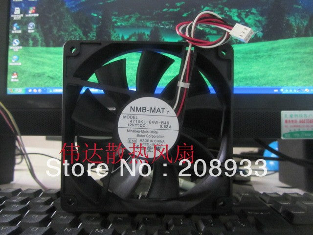 NMB 12025 4710KL-04W-B49 12V 0.52A 3-line video equipment fan