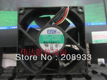 AVC C8025S12M 8025 8CM 12V 0.25A server chassis cooling fan 8 cm-inewdeals.com