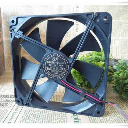 Yuet Loon 14CM ultra-quiet fan 2-wire D14SH-12 0.7A 14025 chassis power supply cooling fan-inewdeals.com