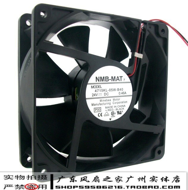 Minebea nmb 12038 12cm 24v 0.46a dual ball inverter fan 4715kl-05w-b40