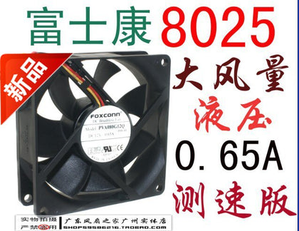 Militaristic foxconn8025 8cm12v0 . 65a computer case cpu fan pva080g12q-inewdeals.com
