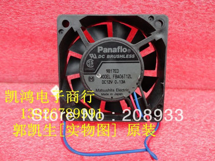 Panasonic PANAFLO FBA06T12L 12V 0.13A 6015 6CM silent fan cooling fan-inewdeals.com