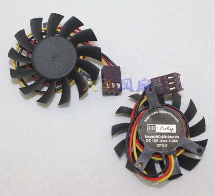 ID-Cooling ND-5010M12B T125010DL 12V 0.08A 45mm 35x35x27mm For Graphics Card Cooling Fan - inewdeals.com
