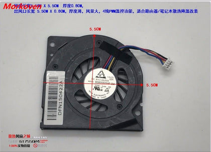 Laptop DIY modified cooling computer chassis slim static 5V 0.40A 5.5CM router turbo cooling fan FOR Intel NUC cooler 4PIN - inewdeals.com