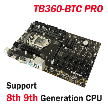 Mining Motherboard BIOSTAR TB360-BTC PRO 12Video Card LGA 1151 DDR4 BTC Miner Machine Bitcoin Mining