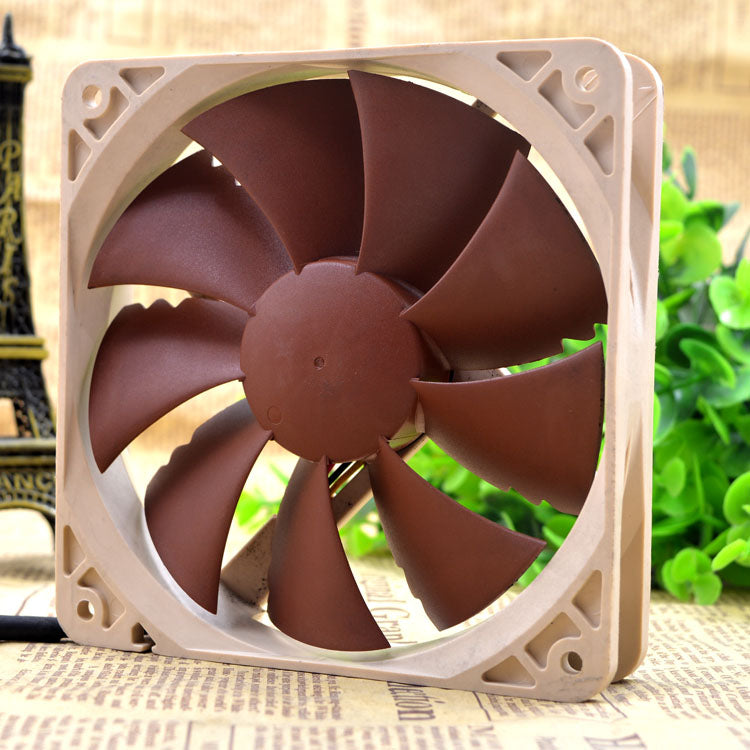 NF-P12 Mute Chassis CPU Water Cooling Row Graphics Cooling Fan DC 12V 1.08W 0.09A 12025 12cm 120*120*25mm 3 Wires