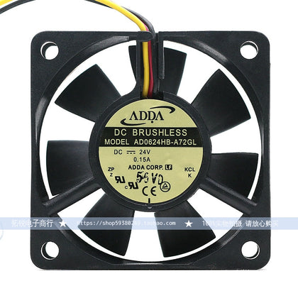 ADDA AD0624HB-A72GL 6025 24v 0.15A 6CM Three-wire inverter cooling fan... - inewdeals.com