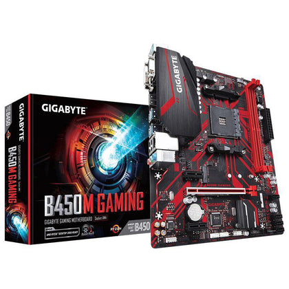 Gigabyte GA B450M GAMING desktop Motherboard for AMD B450 /2-DDR4 DIMM /M.2 /USB3.1 /Micro-ATX // Max-32G Channel AM4