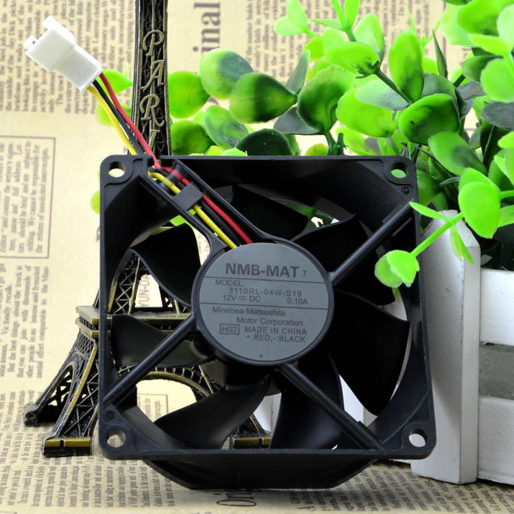 NMB 8025 DC12V 0.1A 3110RL-04W-S19 80 * 80 * 25mm Projector Cooling Fan