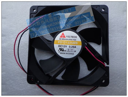 YSTECH 12CM 12025 12V 0.29A FD121225MB 120 * 120 * 25mm 2 line drive double ball bearing fan - inewdeals.com