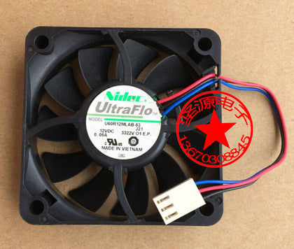 authentic Nidec U60R12MLAB-53 6CM 6015 12V 0.05A silent cooling fan - inewdeals.com