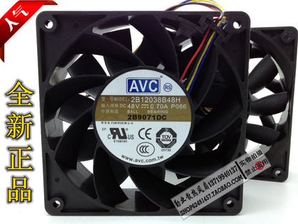 AVC 2B12038B48H 12CM 12038 48V 0.70A 120 * 120 * 38mm4 wire PWM fan speed control - inewdeals.com
