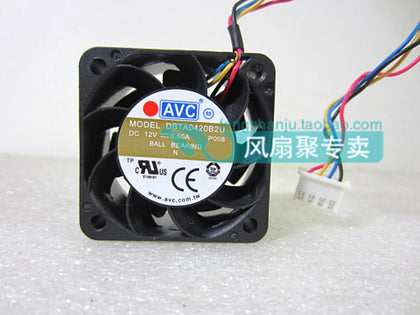 AVC 4cm4020 12V0.50A four-pin DBTA0420B2U 40 * 40 *20mm double ball violence fan cooling fan - inewdeals.com