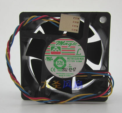  MAGIC MGT6012UB-W25 6025 12V 0.38A 6CM 60 * 60 * 25MM P4 line needle WM fan speed control - inewdeals.com