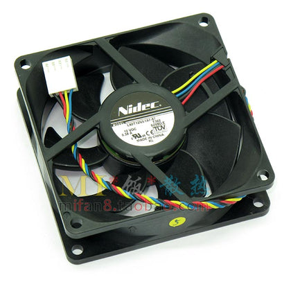 NIDEC 8025 12V 0.38A L80T12NS1A7-57 80 * 80 * 25mm 4pin dual ball bearing chassis cooling fan connector - inewdeals.com