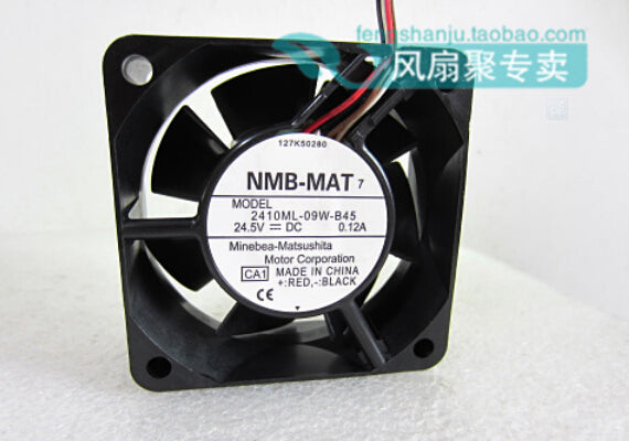 NMB 2410ML-09W-B45 6CM6025 24.5V 0.12A 60*60*25MM frequency conversion machine fan