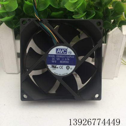AVC 8025 0.7A Four-Wire Temperature Control Ball 8cm CPU/Case Fan Ds08025t12up033-inewdeals.com