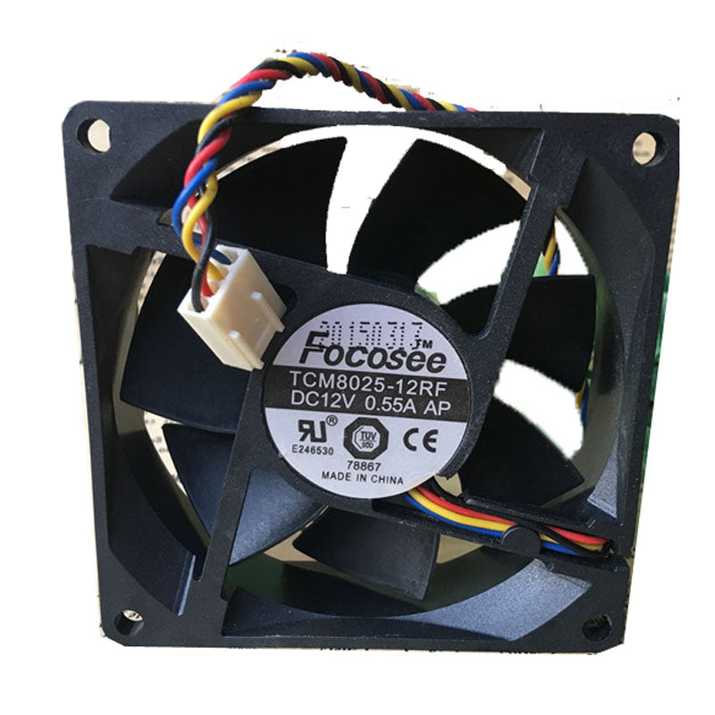 focosee TCM8025-12RF 12V 0.55A AP 8025 4-Wire PWM Cooling Fan