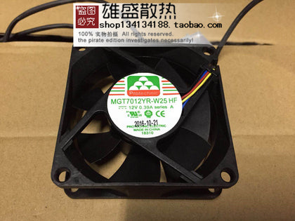 7025 4-Wire Fan 7cm Yongli MGT7012YR-W25 HF 12V 0.39A-inewdeals.com