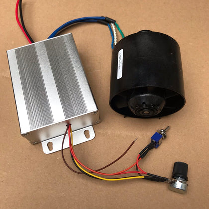 12V Ducted Fan Inner Rotor DC Brushless Motor Forward and Reverse High-Speed Car Booster Turbo Fan-inewdeals.com