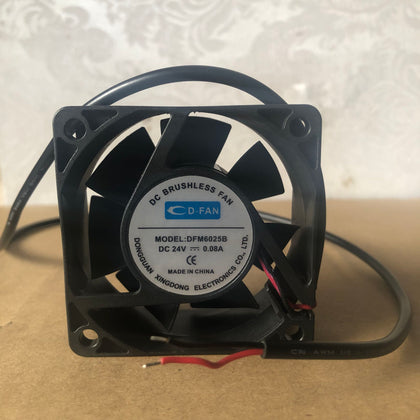 D-FAN DFM6025B 6025 6CM 24V 0.08A 2-Wire Double Ball Cooling Fan-inewdeals.com