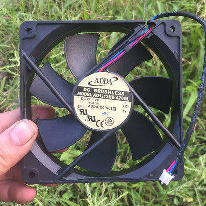 Adda 12025 12V 0.37A AD1212HB-A76GL 3-Wire 12cm Chassis Fan-inewdeals.com
