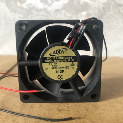 Adda AD06012VB257100 6025 12V 0.42A 6CM Double Ball 2-Wire Fan-inewdeals.com