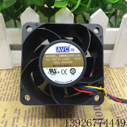 AVC 6038 12V 2.20A 2B06038B12G 6CM 4-Line Server Cooling Fan-inewdeals.com