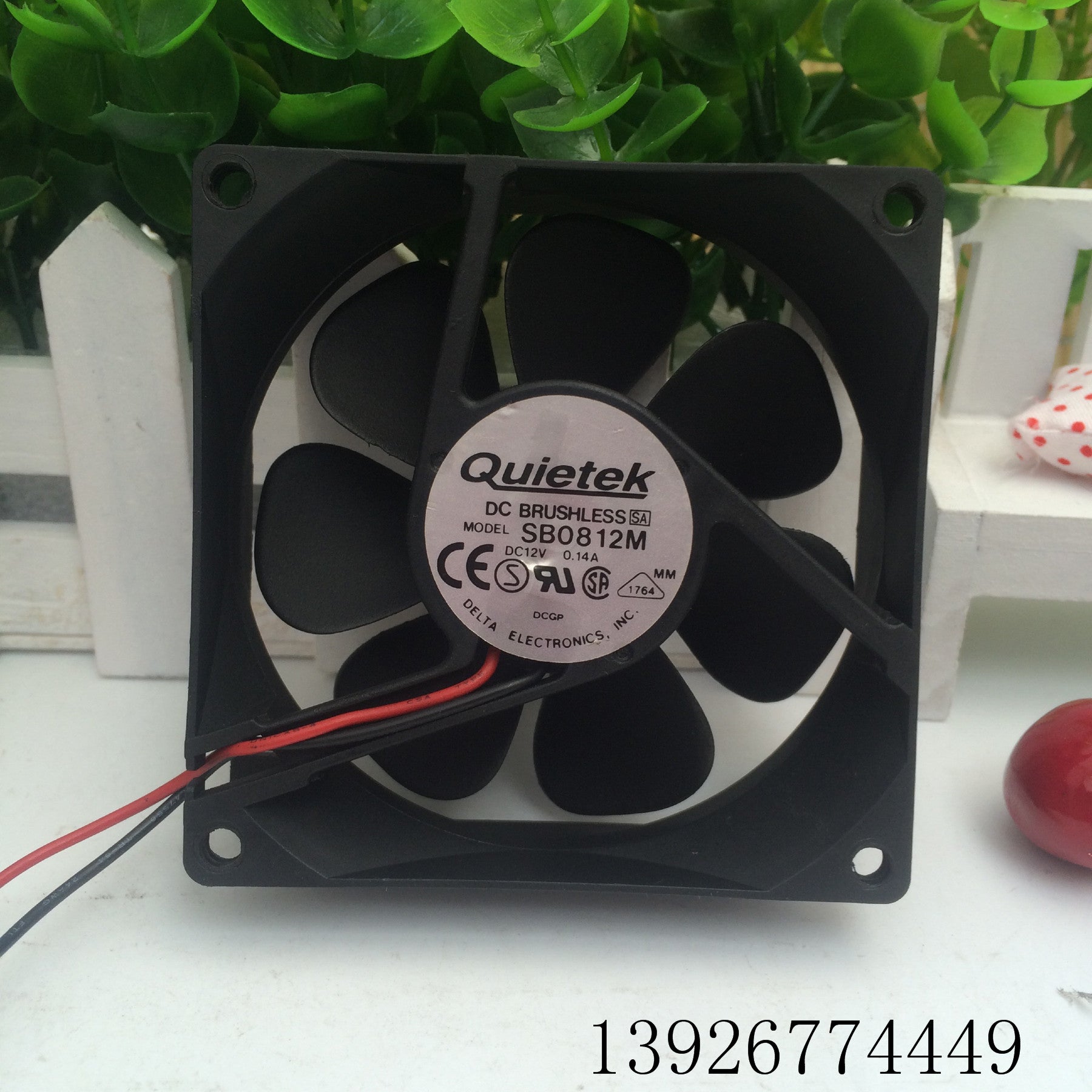 quietek 8025 SB0812M 12V 0.14A 2-Wire 8CM Cooling Fan 80*80 * 25MM