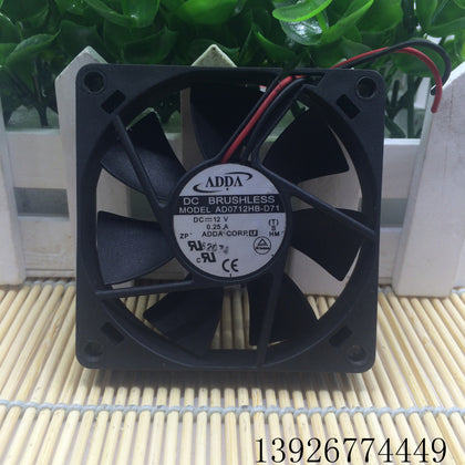 Adda 7015 12V 0.25a AD0712HB-D71 Double Ball CPU 2-Wire Cooling Fan-inewdeals.com