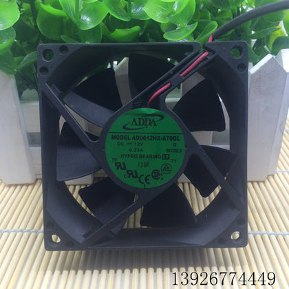 Adda 8025 8cm AD0812HX-A70GL 12V 0.25A 2-Wire Cooling Fan-inewdeals.com
