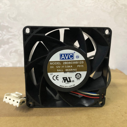 AVC 2 B08038B12S 8038 12V 3.84A 4-Line Server Large Air Volume Fan-inewdeals.com