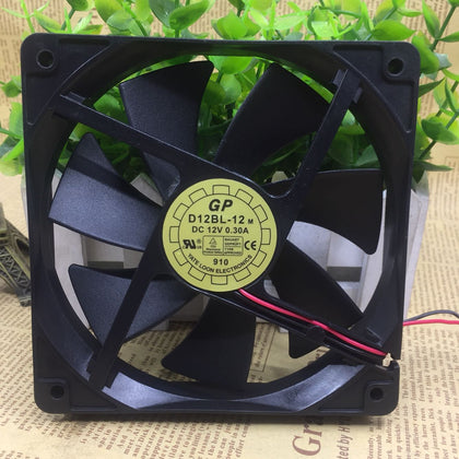 yue lun D12BL-12 12025 12V 0.30A 12cm Chassis 2-Wire Cooling Fan-inewdeals.com