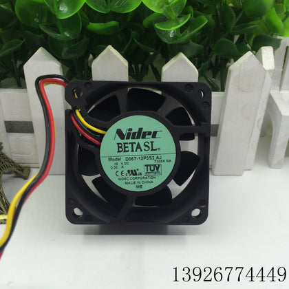 Japan Electric Nidec D06T-12P3S2 AJ 6025 0.3a 3-Wire Speed Measuring Ball Cooling Fan-inewdeals.com