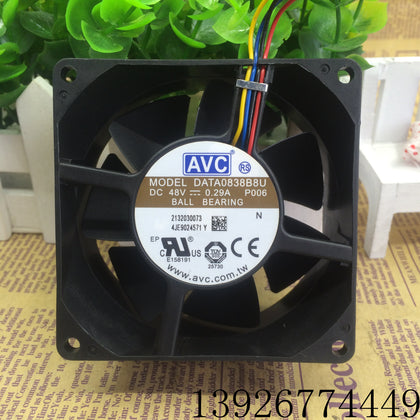 AVC Qihong 8038 48V 0.29a Data0838b8u 4-Wire PWM Double Ball Cooling Fan-inewdeals.com
