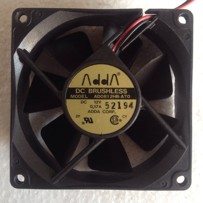 Adda Fan 8cm 12V 0.17a AD0812HB-A70 Double Ball Two-Wire Cooling Fan-inewdeals.com