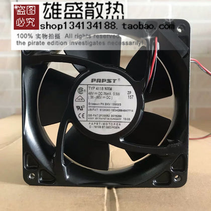 Papst Typ 4118 N¡Ám 48V 75mA 3.5W (36V ~ 56v) 2-Wire Cooling Fan-inewdeals.com