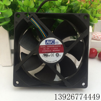 AVC 9225 4-Wire PWM Temperature Control Chassis Fan Ds09225r12hp049 12v 0.41a Large Air Volume-inewdeals.com