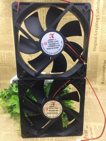 12025 Cooling Fan 120*120*25mm Fan 12cm 12V 24V Double Ball Fan-inewdeals.com