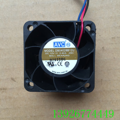 AVC Db04028b12u 12v 0.66a 4cm 4028 3-Wire Double Ball Cooling Fan-inewdeals.com