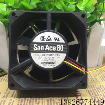 8032 Sanyo 109p0812h219 12v 0.16a 8cm 3-Wire Silent Cooling Fan-inewdeals.com