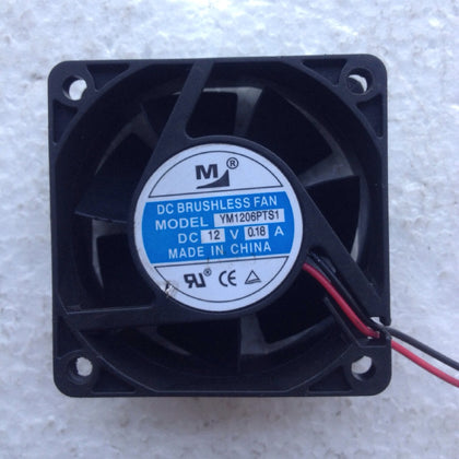 Cooling Fan 6025 DC 12V (Ym1206pts1) 12V 0.18a Oil Bearing 6cm-inewdeals.com