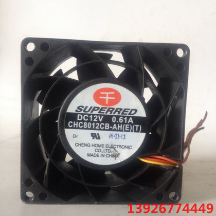 Thousands of Red 8CM Cooling Fan 8038 12V 0.61A CHC8012CB-AH(E)(T)AA-inewdeals.com
