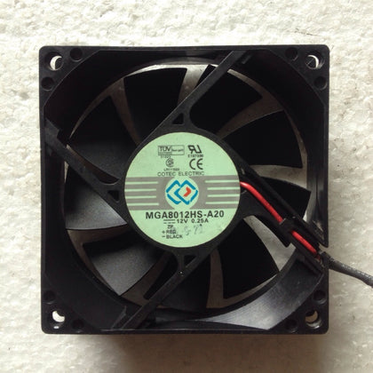 Yongli MGA8012HS-A20 12V 0.25A 8cm 8020 2-Wire Cooling Fan-inewdeals.com